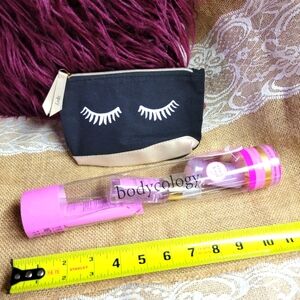 Bodycology lot of 2 ipsy make up bag and winter plum 3 piece gift